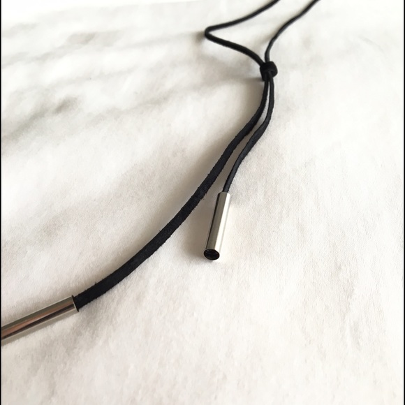 Black Suede Choker Wrap Necklace - Picture 2 of 4