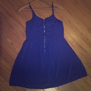 H&M Divided Blue Sundress with Zipper Size 8