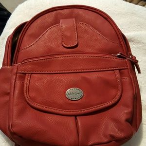 Dark Red MultiSac Backpack Purse