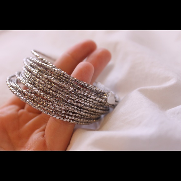 Stella & Dot Spiral Silver Bracelet