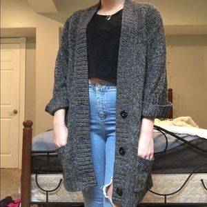 Eddie bauer long grey oversized cardigan