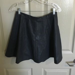 Leather Skater Skirt
