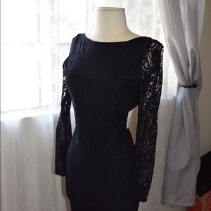 Black lace dress