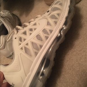 All white adidas air max