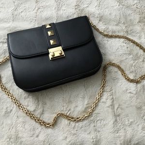 Forever 21 black leather cross body/shoulder bag