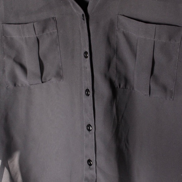 Sheer Button Down Blouse - image 2