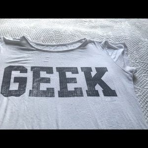 (SOLD) White "Geek" T-Shirt