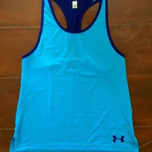NWOT Under Armour Blue Two-Tone Sleeveless Top