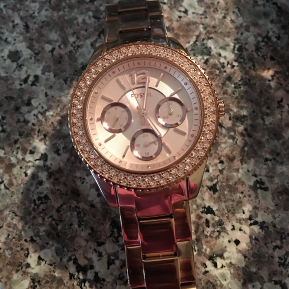 Fossil watch with Swarovski jewels accents main image 6