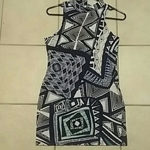 Aztec print mini dress
