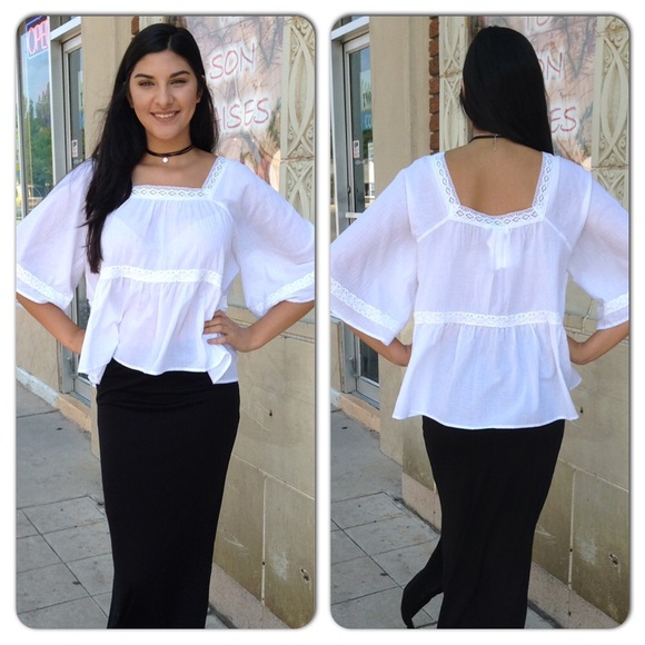 White Bohemian Top-LAST ONE-HOST PICK🌟 - Picture 4 of 5