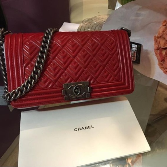 Red Chanel bag