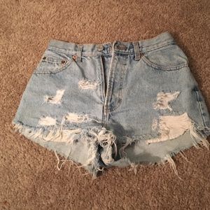 High Waisted jean shorts