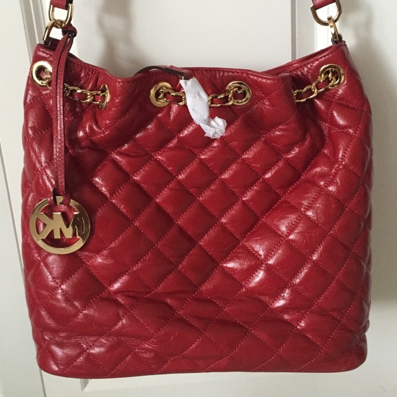 MK satchel Quilted leather.