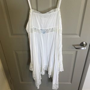 Free People White Trapeze Slip Dress