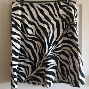 Zebra print skirt