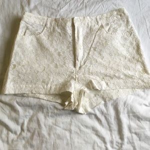 H&M sexy lacy white shorts