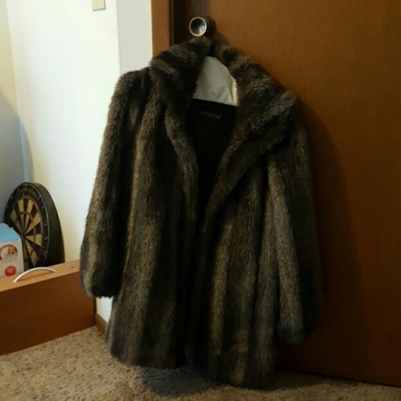 vintage jordache faux fur coat