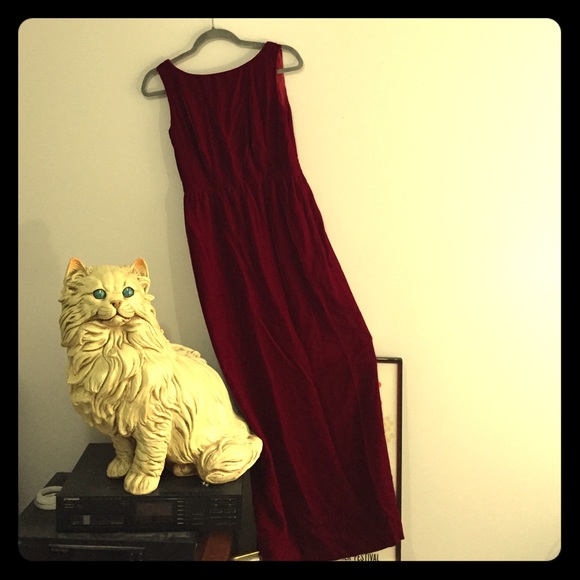 Vintage Red Velvet Christmas Gown-sexy