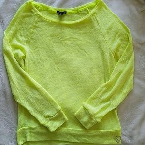 Breathable neon yellow long sleeve