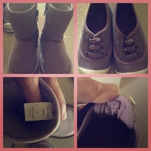 1boots purple,1 sneakers purple😊