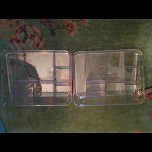 2 clear makeup organizers