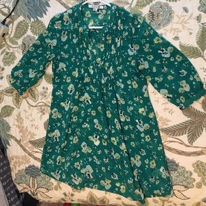 Adorable sheer babydoll top w floral print