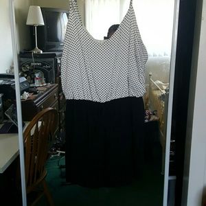 Plus size polka dot romper