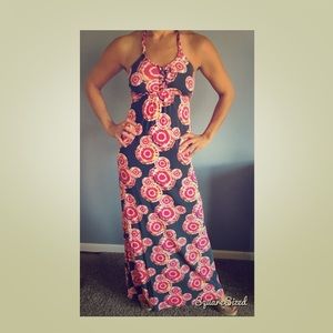 Multi color halter soybu dress