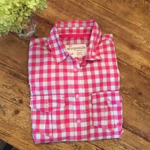 Pink Plaid Aéropostale Shirt