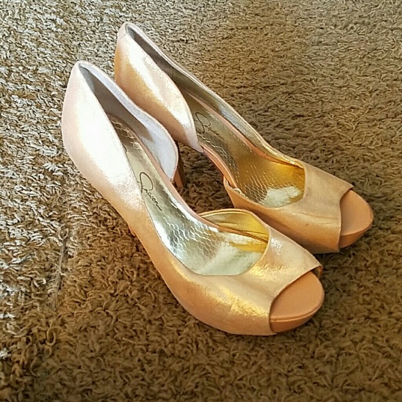 Rose Gold Jessica Simpson heels