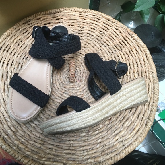 Wedges wrapped around ankle