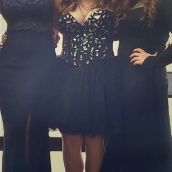 Black dress homecoming short