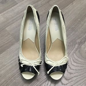 Michael by Michael Kors Black & White Laced Pumps