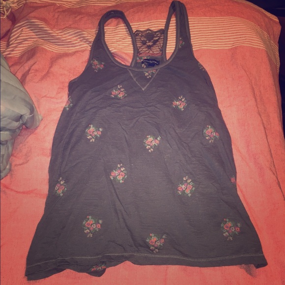 American eagle flower tank top