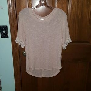 Blush sweater- tee shirt