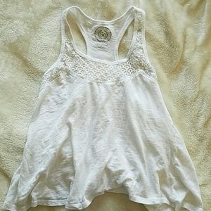 Floral design flowy tank top