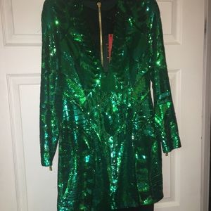 Balmain Dresses - Balmain x H&M Exclusive Green Dress NWT Balmain Dresses - Balmain x H&M Exclusive Green Dress NWT