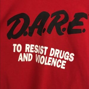 Vintage D.A.R.E. Oversized Crop Top