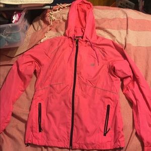 Pink rain jacket