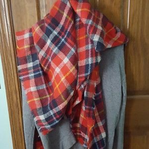Red blanket scarf