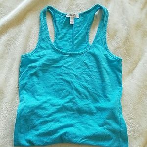 Bright blue tank top