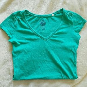Turquoise V-neck