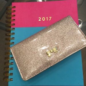 👛Blush pink sparkle slim wallet👛
