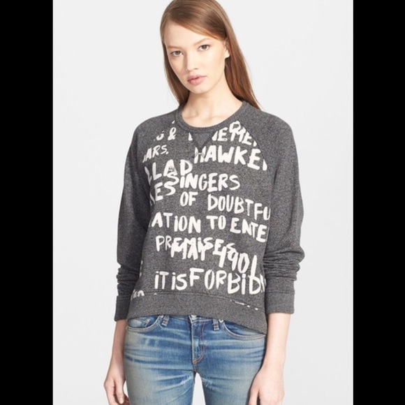 rag & bone graffiti sweatshirt