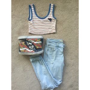Billabong Striped Crop Top