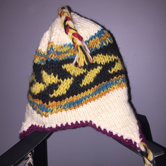 winter hat with strings