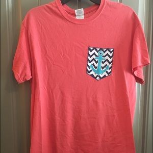 Coral simply southern shirt
