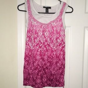 Pink pattern ombré tank