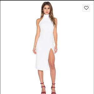 Racer bodycon dress w/split